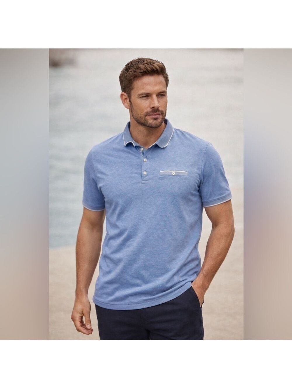 Men's Blue Polo Shirt